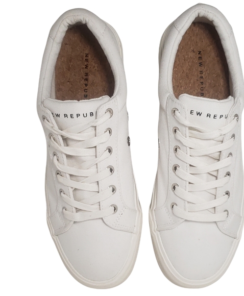 New Republic Ellroy Canvas Sneakers White Size 9.5 NEW - Picture 5 of 12